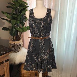 H&M blue Floral flowy dress